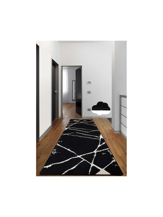 Broken Rug Rectangular Black