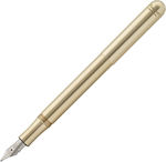 Kaweco Liliput Brass Stilou Broad Auriu din Alamă cu Albastru Cerneală