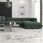 Argenta Ceramica Altissimo Плочка За под На закрито от Гранит Сияен 120x60см Бял