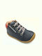 Pyoso Leather Kids Boots with Laces Navy Blue