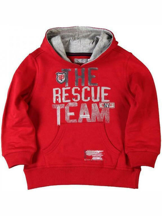 Kids Sweatshirt with Hood and Pockets Red Fleece Hooded Sweatshirt
