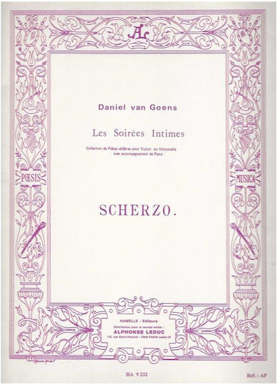 Hamelle Editeurs Goens - Scherzo Sheet Music for Cello Hamelle Editeurs Goens - Scherzo Sheet Music for Cello