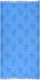 Παρεοπετσέτα Χελώνες Πετσέτα Θαλάσσης Μπλε με Κρόσσια 170x90εκ.