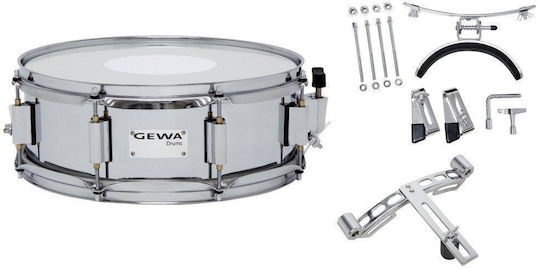 Gewa Κρουστό Παρέλασης Small Drum 13 X 5" 13"" σε Χρώμα Ασημί