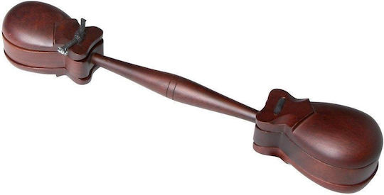 Gewa Castanets Zwei-Seitig Indischer Rosenholz Einzel Holz Mit Griff Einzeln