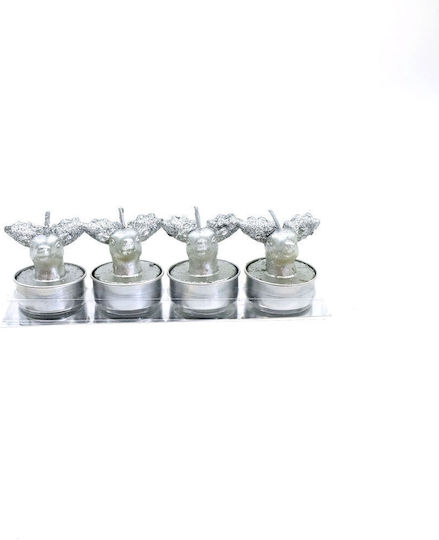 blokker Christmas Silver Candle 4pcs