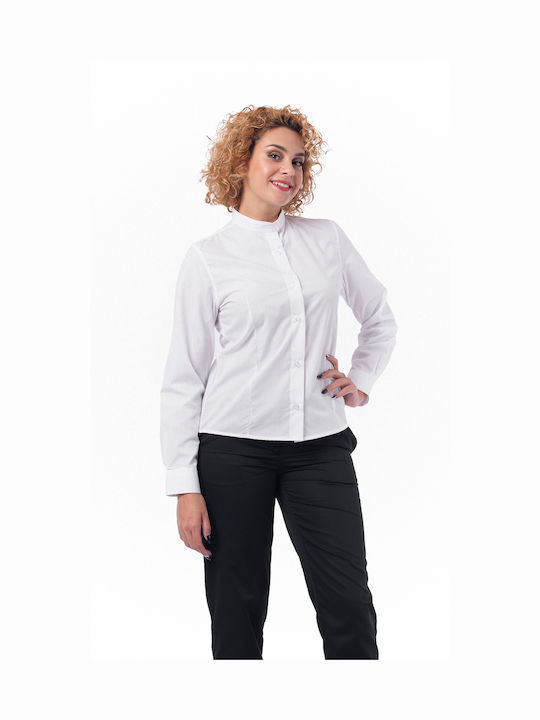 Axon Long Sleeve Work Shirt White