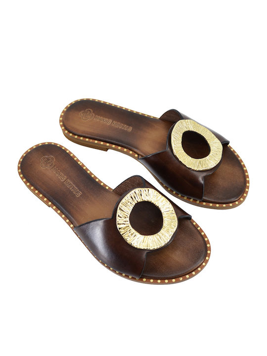 Dermatina 100 Leder Flache Sandalen für Damen i...