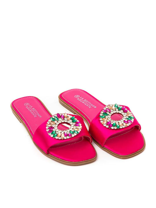 Women's Flat Sandals in Fuchsia Color