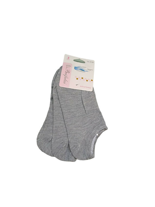 Join Women's Solid Color Socks Gray 3Pack