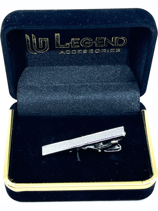 Legend Accessories Metallic Tie Clip Silver 4.5cm