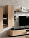 Wohnzimmer TV-Einheit Charcoal L260xB30xH171.5cm