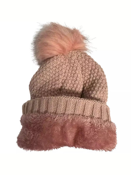 Bode Knitted Beanie Cap Pink