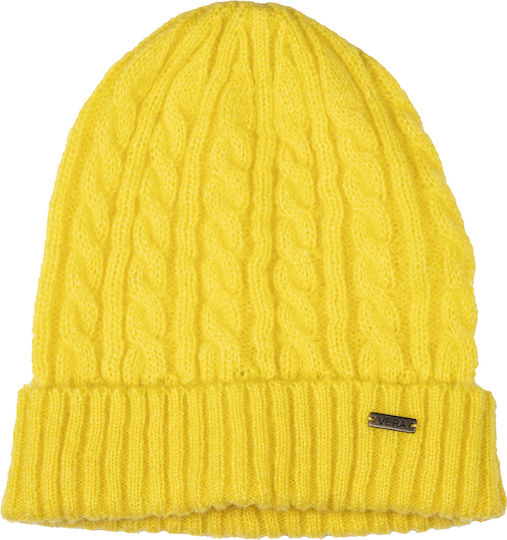 Knitted Beanie Cap Yellow