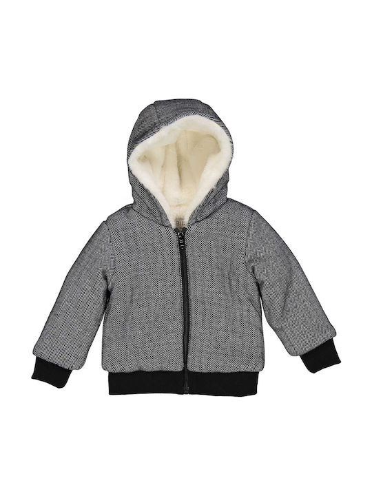 Kids' Casual Jacket Short with Hood Gray
