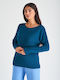 Beltipo Women's Long Sleeve Sweater Blue