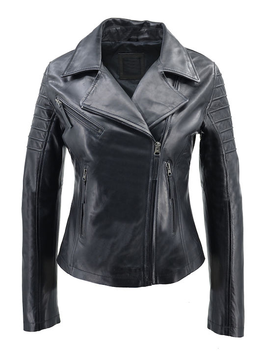 Δερμάτινα 100 Jachetă de femei Biker Jacket Black