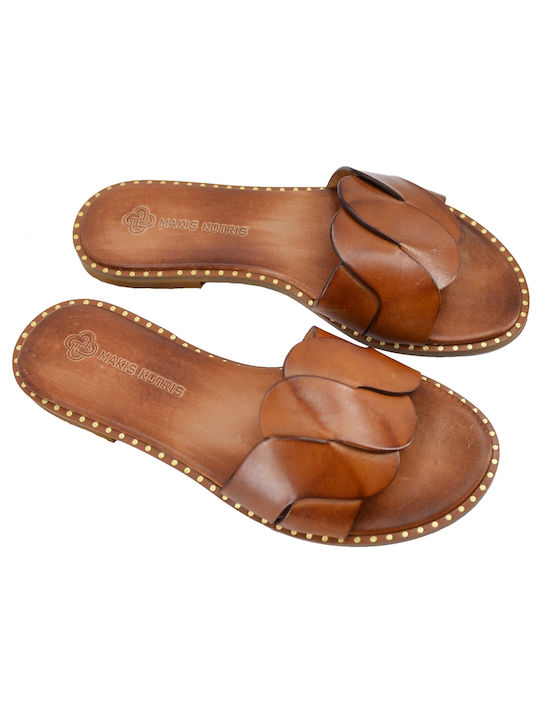 Δερμάτινα 100 Handmade Leather Women's Sandals Tabac Brown