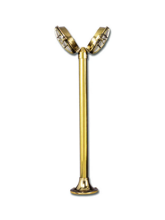 Lido Outdoor Floor Lamp Small Post for E14 Socket Gold