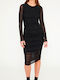 Wild Pony Midi Evening Dress Black