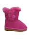 Lederne Kinderstiefeletten Fuchsie