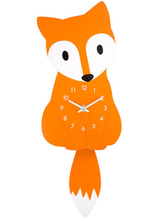 Pylones Kinder Wanduhr Tiere Hölzernes mit Pendel 16.5x31cm Pylones Kinder Wanduhr Tiere Hölzernes mit Pendel 16.5x31cm