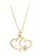 Personal Jewel Necklace with design Heart from Gold 14K with Diamond