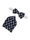 Bonjour Bebe Kids' Set Bow Tie with Handkerchief Blue