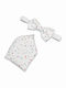 Bonjour Bebe Kids' Set Bow Tie with Handkerchief White