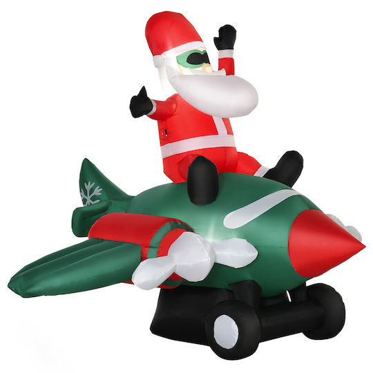 Outdoor Inflatable Illuminated Santa Claus Electric 220x178x160cm