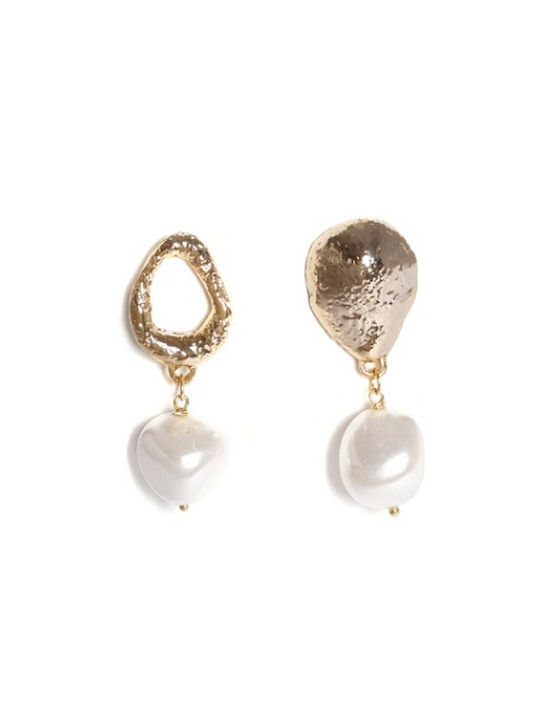 Dimitressi Earrings Pendants Gold Plated with Pearls