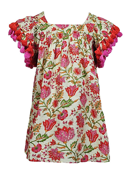 Rochie pentru Copii Mâneca scurta Floral Multicolor