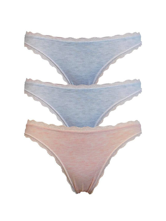 Donella Damen Brasilien 3Pack mit Spitze Gray