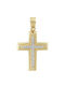 Savvidis Gold Kreuz 14K mit Kette