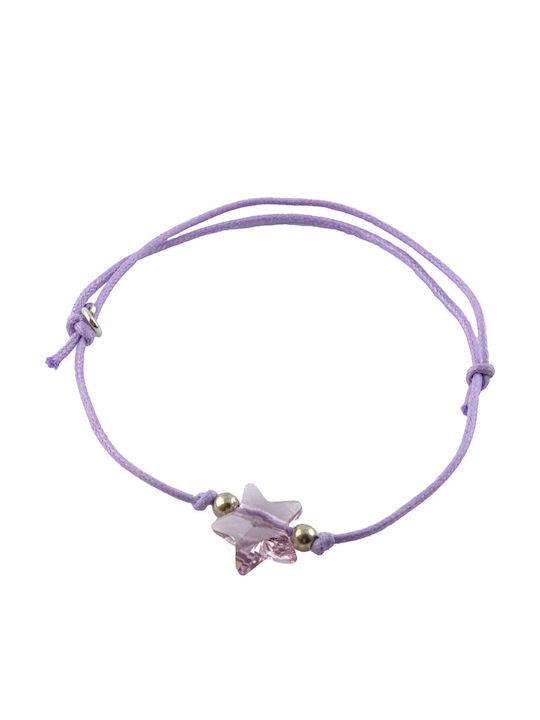 Woofie Kinderarmband aus Makramee Silber