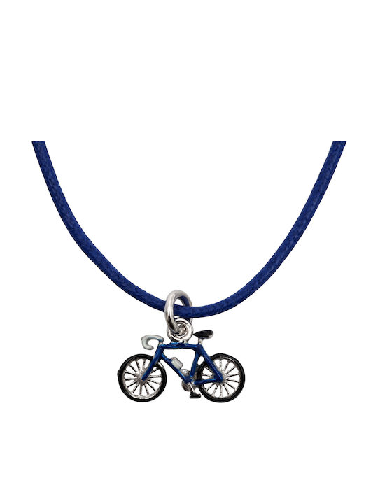 Woofie Kinderhalskette Familie aus Silber mit Seil 4487