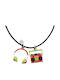 Woofie Kinderhalskette Familie aus Silber mit Seil 4479