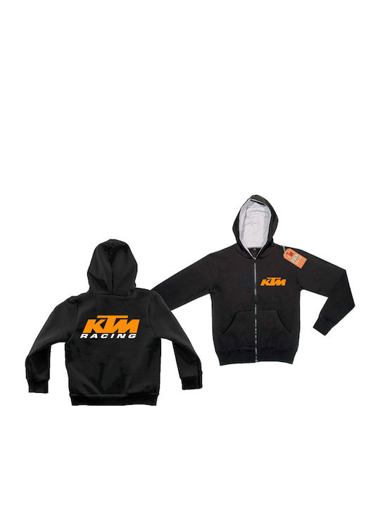 Παιδική Φούτερ Ζακέτα με Κουκούλα Μαύρη Ktm