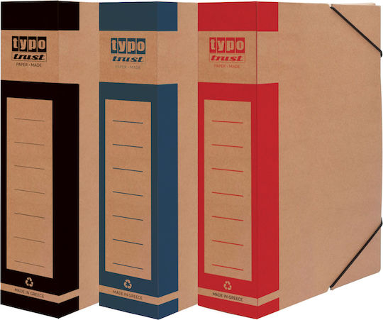 Typotrust Paper File Box with Rubber Band 33x8x25cm