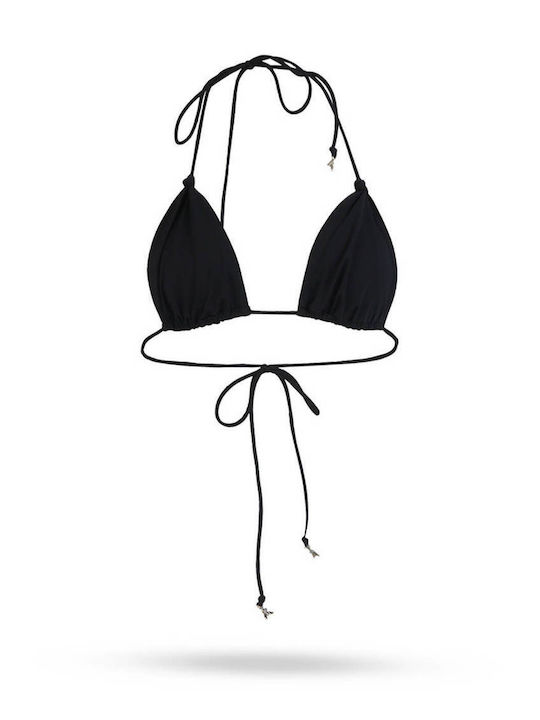 Patrizia Pepe Triangle Bikini Top Black