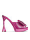 Mules with Thin High Heel in Pink Color