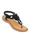 Flache Sandalen für Damen in Schwarz Farbe