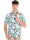 Cu mânecă scurtă Cămașă Floral Multicolor