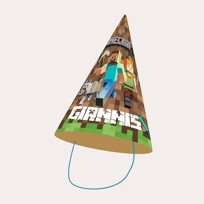 Minecraft Party Hats 8pcs PINK37206