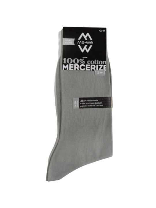 ME-WE Men's Solid Color Socks Gray