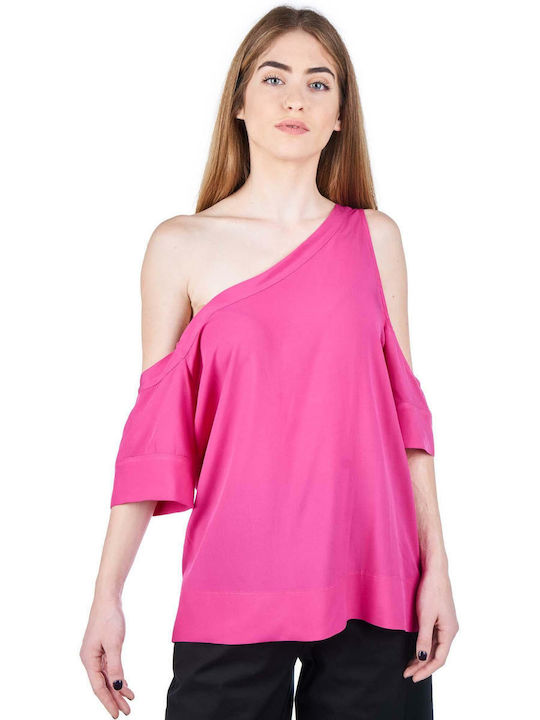 Zoya Women's Blouse with 3/4 Sleeve Fuchsia