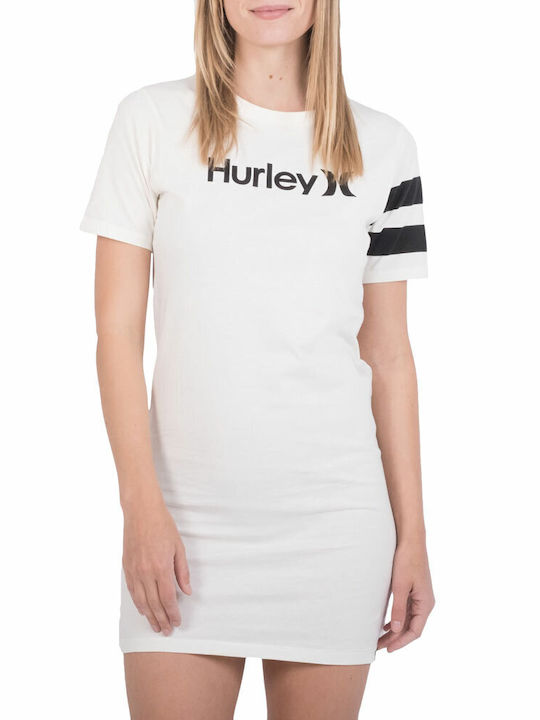 Hurley Mini Athletic Dress T-Shirt Short Sleeve White