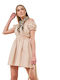 InShoes Sommer Mini Kleid Beige