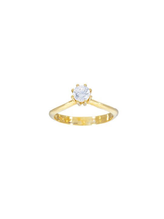 Mentzos Single Stone from Gold 14K