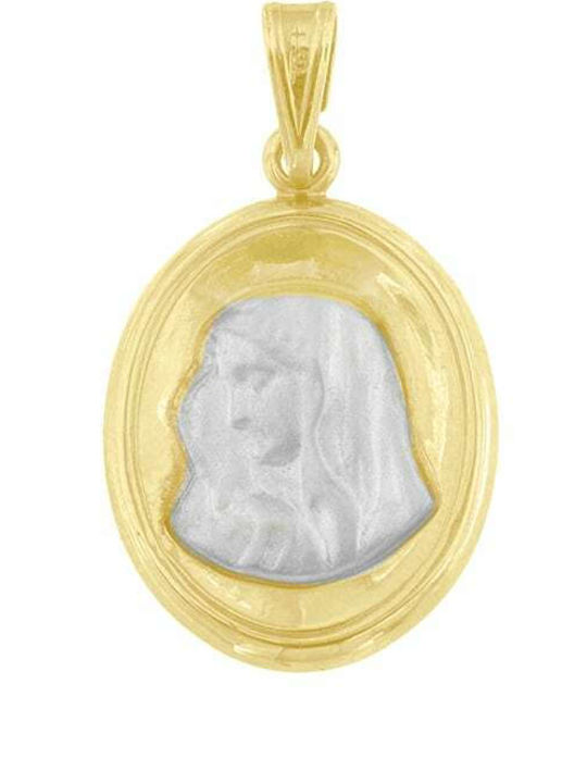 Eforo Pendant Kids Talisman with the Virgin Mary made of Gold 14K PA11400174